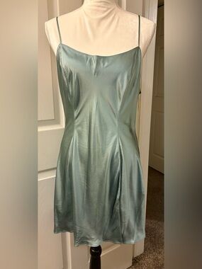 Lovely! Vintage Silk Y2K Victoria's Secret Slip Dress in Seafoam